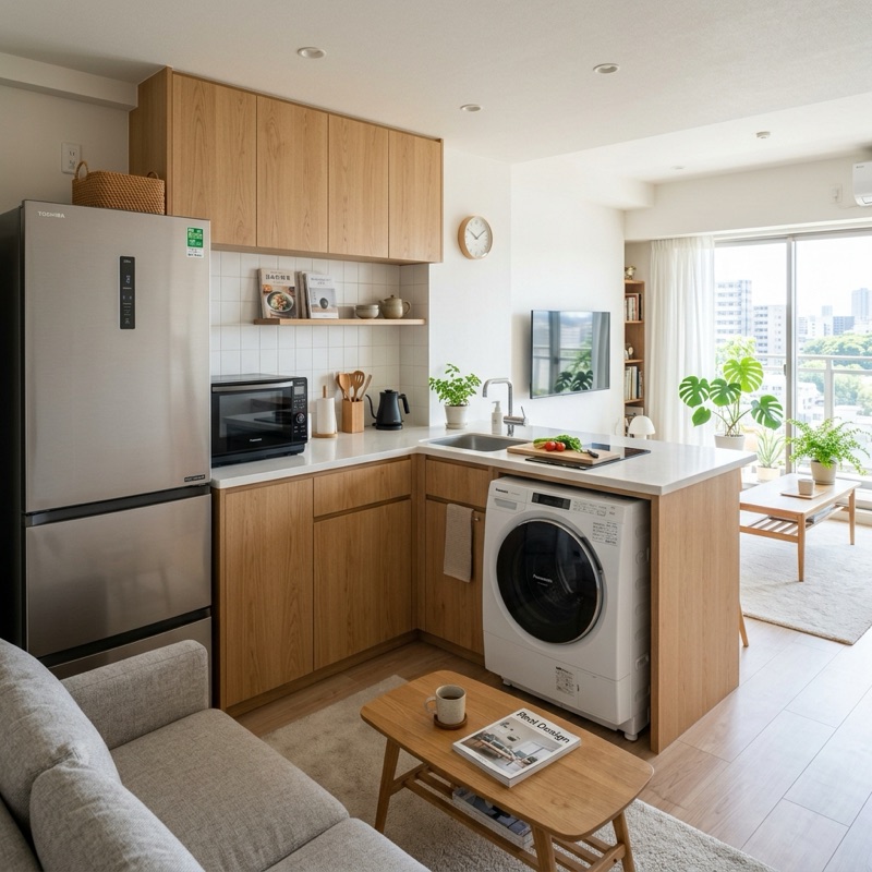 家具家電が揃った新しい部屋